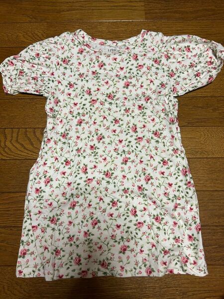 ユニクロ キッズ Studio Sandersn チュニック Tシャツ 半袖 カットソー 120 花柄