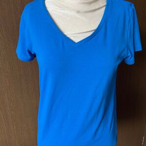 moussy 半袖 Tシャツ カットソー 無地 ブルー