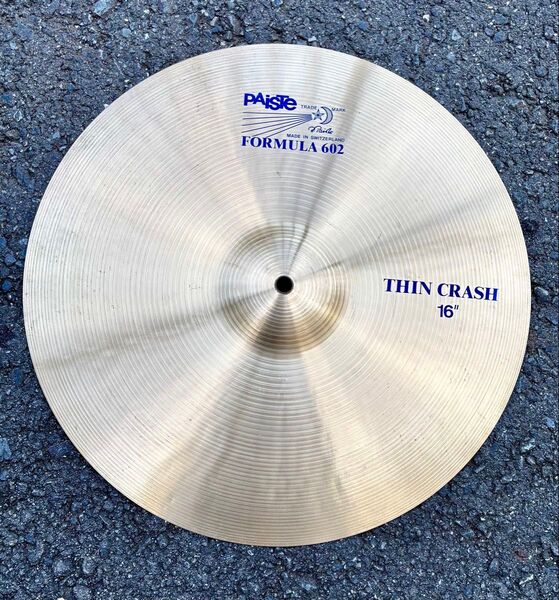 【希少】PAISTE FORMULA 602 16” THIN CRASH Blue Label【青ロゴ】