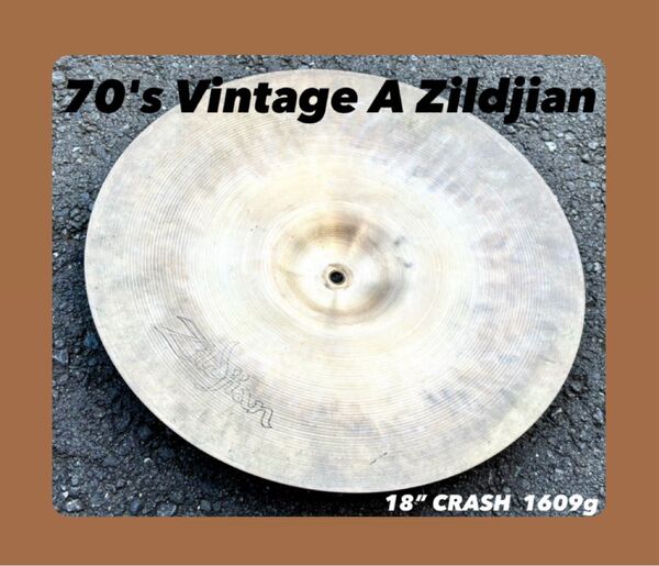 【白抜き】70's Vintage A Zildjian 18” CRASH