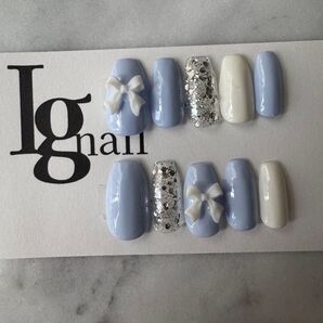 リボンネイルチップ サマーネイル 成人式ネイルチップ ニュアンスネイル ネイル ネイルチップ ジェルネイルチップ