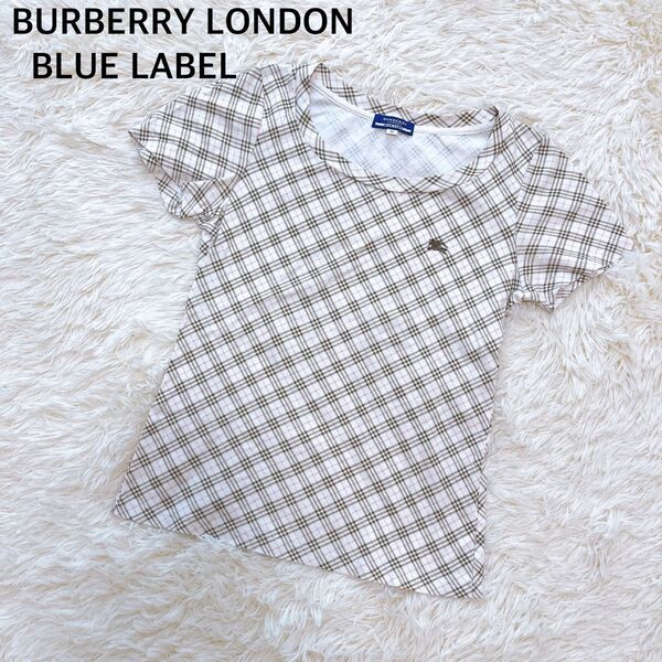 BURBERRY チェック柄 Tシャツ バーバリー ノバチェック 半袖Tシャツ バーバリーブルーレーベル