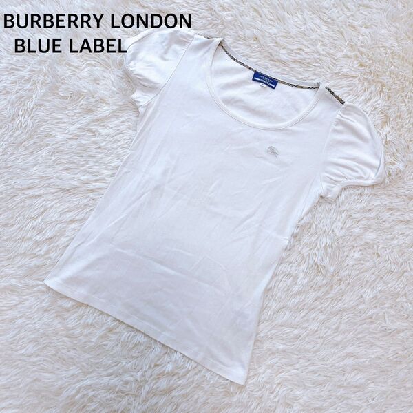 BURBERRY チェック柄 Tシャツ バーバリー ノバチェック ホワイト カットソー 半袖 トップス Tシャツ
