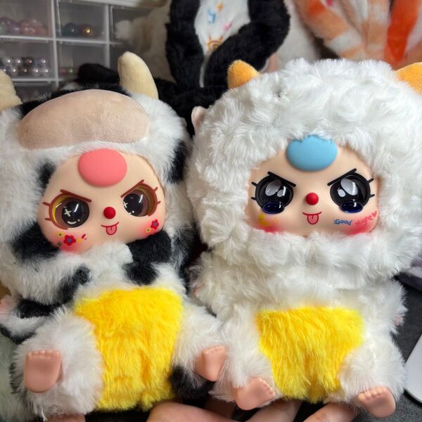 【公式】Babythree ベイビースリー ベビスリ 牛 羊 丑 未干支 十二支 泣き目 キラ目 特別目 ぬいぐるみ