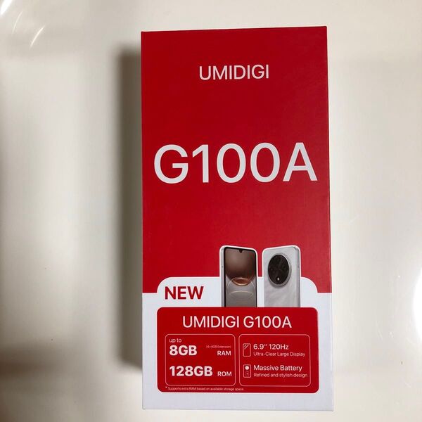 UMIDIGI G100A Android 14 スマホ SIMフリー スマートフォン 8GB RAM+128GB ブラック