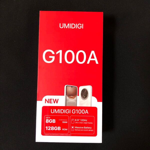 UMIDIGI G100A Android 14 スマホ SIMフリー 6.9インチ8GB RAM+128GB ホワイト新品