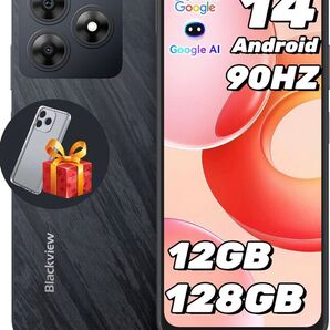 Blackview Wave8 SIMフリー スマホ 本体 12GB+128GB ブラック 6.56インチ 大画面