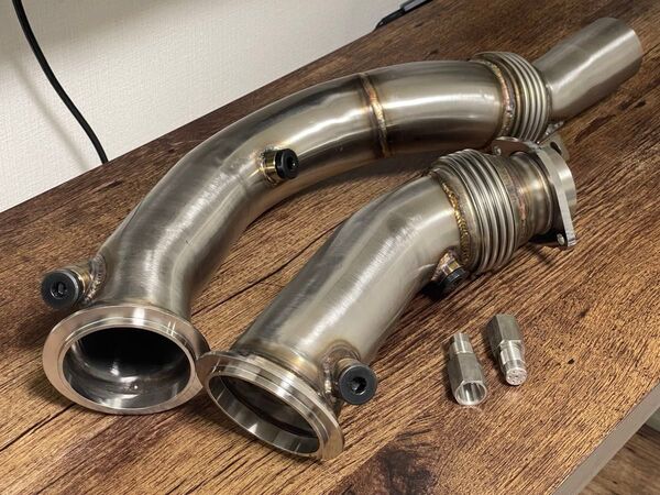 【キャンセラ付】ダウンパイプ F80 F82 F87 M3 M4 M2 S55 BMW 【新品/即納】