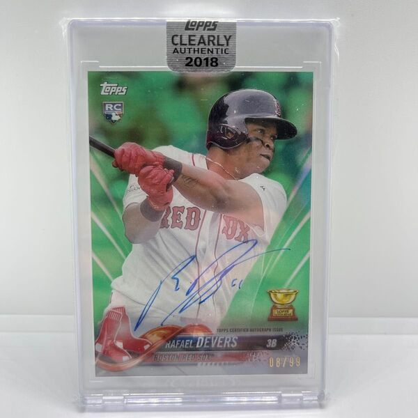 99枚限定 Rafael Devers RC デバース 直筆サイン ルーキーカード Topps 2018 clearly auto