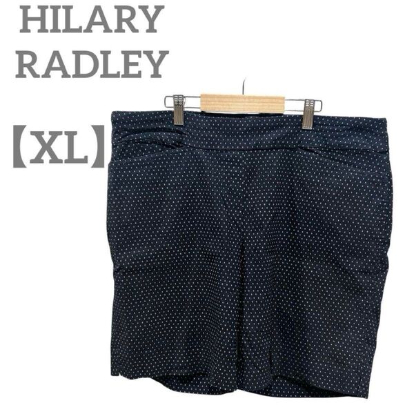 HILARY RADLEY 【XL】ドット柄 ショートパンツ ブラック ゴルフ