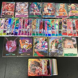 【70枚】ワンピースカード/ルフィ ゾロ サンジ ナミ ペローナ レベッカ キッド ロー クザン シャンクス ヤマト 大量 まとめ