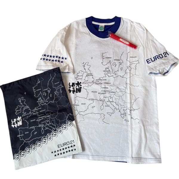 未使用 水曜日どうでしょう ヨーロッパ21ヵ国完全制覇 Tシャツ 巾着 ペン Lサイズ