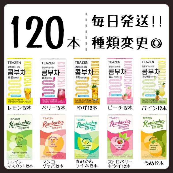 ティーゼン teazen コンブチャ レモン ゆず ベリー ピーチ パイン等12