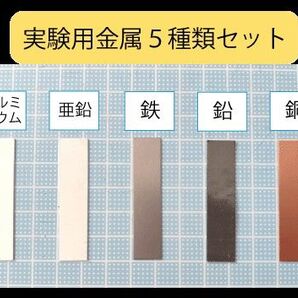 理科実験用 金属5種類セット レモン電池 金属イオン実験などに 夏休みの自由研究に!