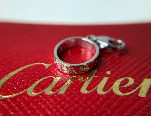 Cartier カルティエ ミニラブ ペンダント チャーム トップ リング ホワイトゴールド Au750 k18