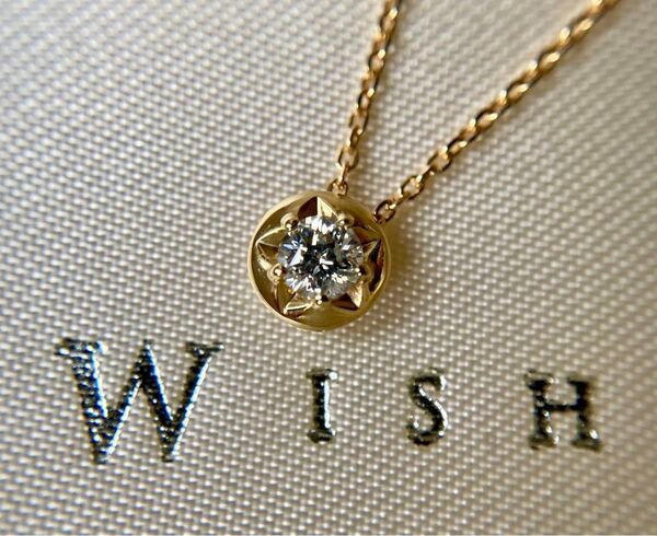 festaria フェスタリア 0.119ct 1Pダイヤモンド スター イエローゴールド ネックレス k18