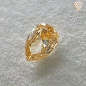 0.103 ct Fancy Intense Orange Yellow SI2 CGL ダイヤモンド ルース DIAMOND EXCHANGE FEDERATION