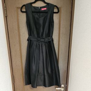 ノースリーブパーティーワンピース 黒 結婚式 二次会 パーティー IMAGE ROUGE