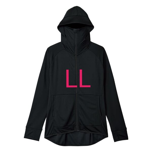 【LL 黒】 サンシェードパーカー ワークマン クール UV ブラック 紫外線 春 夏 ワークマン女子 日焼け対策 パーカー