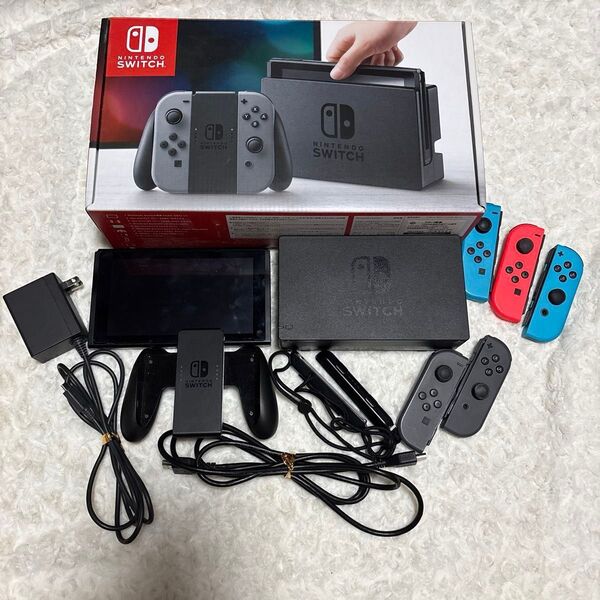 Nintendo Switch 本体 Joy-Con5個 ドッグ グリップ アダプター HDMIケーブル 星のカービィケース