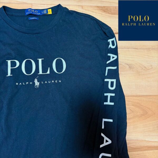 POLO RALPHLAUREN レディース ロンT 長袖Tシャツ 黒 Sサイズ ポロラルフローレン