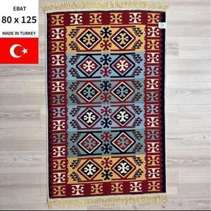 ★即発送★ トルコ製 リバーシブル ペルシャ絨毯 ラグマット 玄関マット メムリンク文様 中東 カーペット 絨毯 ラグ トルコ