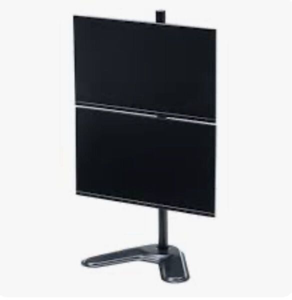EEX-LA044 置き型液晶モニターアーム 上下2面 モニターアーム スタンド VESA イーサプライ