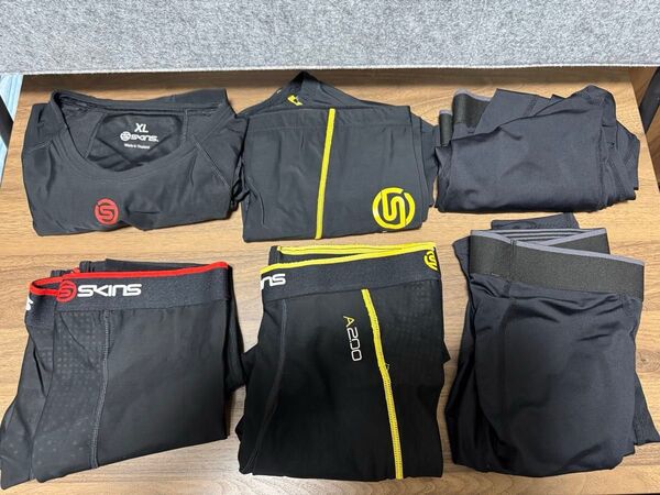 Skins スポーツウェア タイツ ロングタイツ XL メンズ 半袖 セット