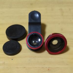 スマホ用クリップ式レンズ 広角&魚眼&マクロレンズセット