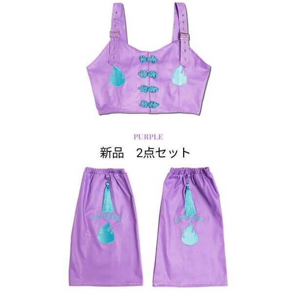新品 ACDC RAG 愛死天流 ビスチェ レッグカバー 上下セット セットアップ 平成ギャル 地雷系 サブカル Y2K デコラ