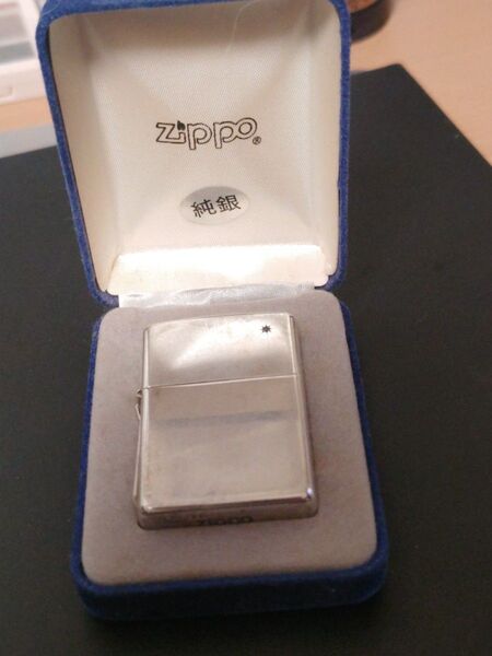 ZIPPO 純銀 sterling silver925 天然石 サファイア ライター