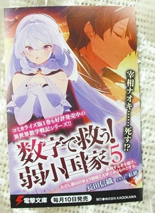 数字で救う！ 弱小国家 5巻 発売記念 表紙 ポストカード 紅緒 電撃文庫 店頭配布 非売品 販促品 未使用 即決