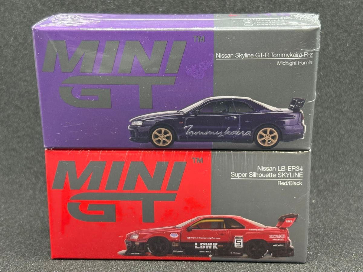 MINIGT 1/64 日産 スカイライン ER34 2台 未開封 MINIGT 日産 スカイライン ER34 未開封・フェアレディZ 開封済