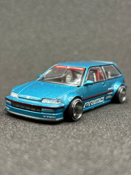 MINIGT 街道ハウス ホンダ シビック EF ブルー 箱無