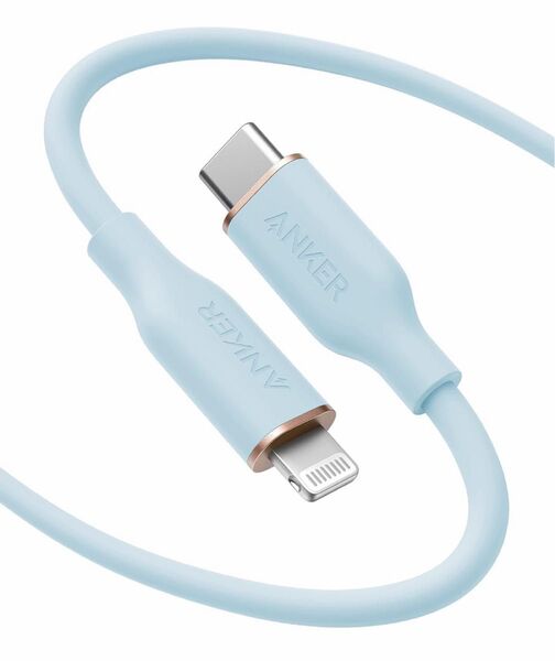 Anker(アンカー)PowerLine lll Flow USB-C & ライトニングケーブル 1.8m アイスブルー
