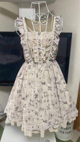 美品axes femme kawaii ワンピース 生成り フリル レース
