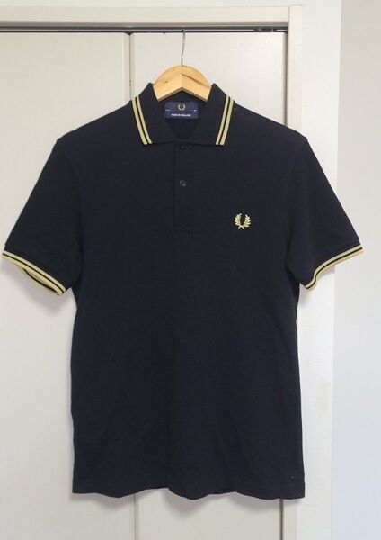 【美品】FRED PERRY 36 M12 イングランド製 ブラック×イエロー