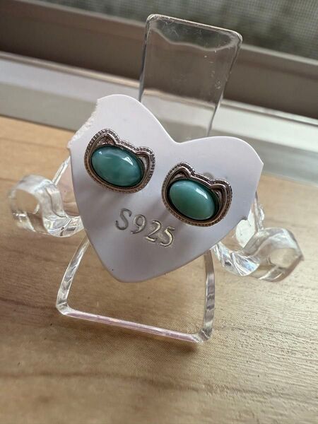 ラリマー ピアス 猫 シルバー925 アクセサリー 天然石