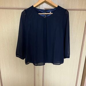 ネイビー ブラウスM