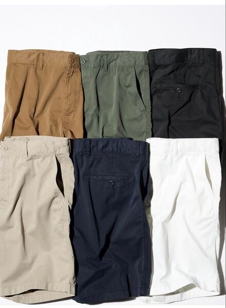 ユニクロ UNIQLO チノショーツ リラックスフィット ベージュ ネイビー ホワイト M セット ハーフパンツ ショートパンツ