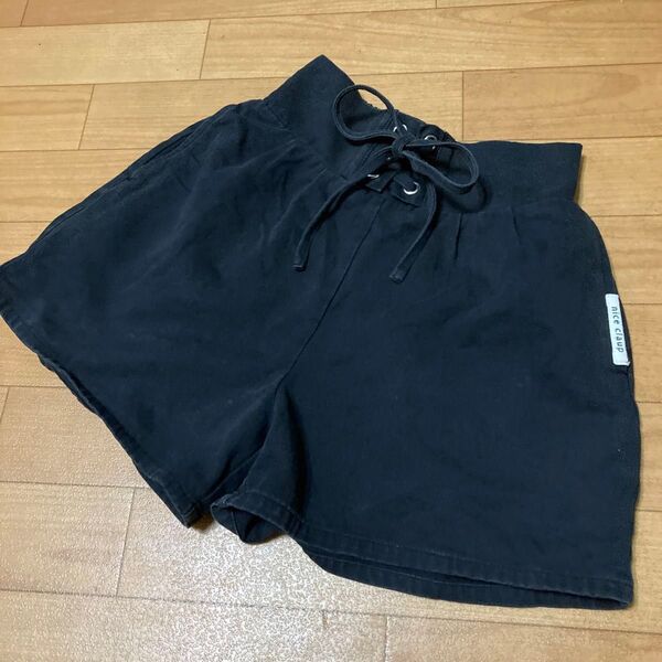 ナイスクラップ 150 綿100% ショートパンツ キュロット 黒