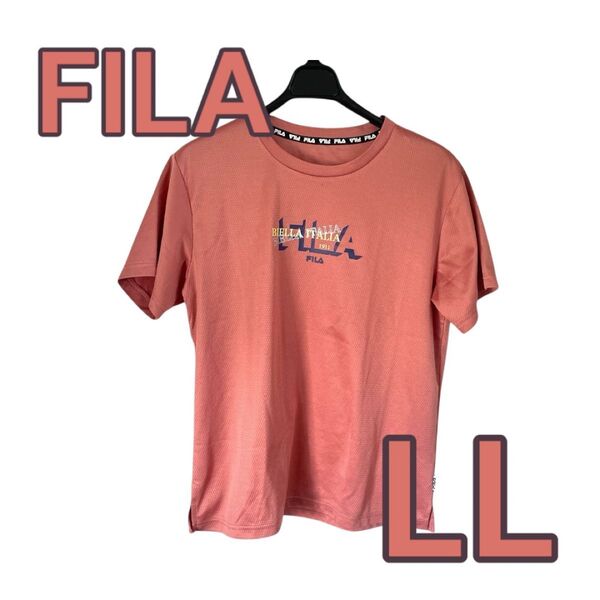 フィラ 半袖Tシャツ レディース LLサイズ オレンジ系 FILA