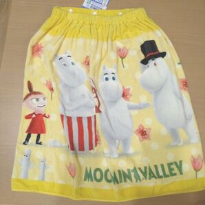 【新品】ムーミン ラップタオル イエロー系 60cm 巻きタオル プールタオル