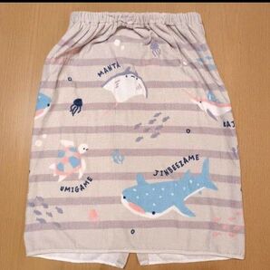 ジンベイザメ ラップタオル 60cm 巻きタオル プールタオル ジンベエザメ ウミガメ マンタ 魚 海の生き物