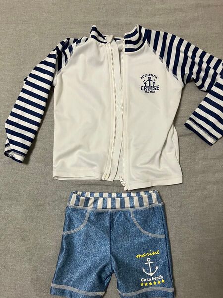 水着 パンツ90cm ラッシュガード95cm ウォーターシューズ16cm 子ども セット
