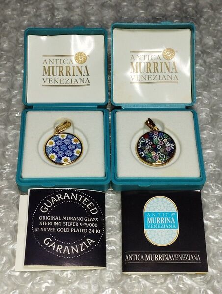 ANTICA MURRINA VENEZIANA 2点 ベネチアンガラス アンティカムリーナ ペンダントトップ ネックレス