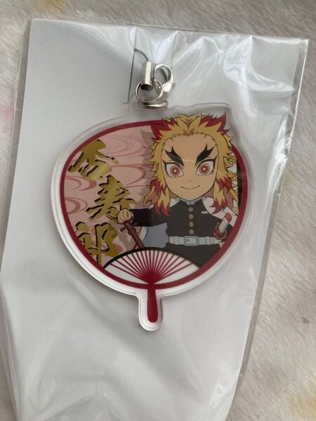 うちわ風 アクリルチャーム 和楽器ver.煉獄杏寿郎 鬼滅の刃 デフォルメ アクキー アクリルキーホルダー アクリルマスコット