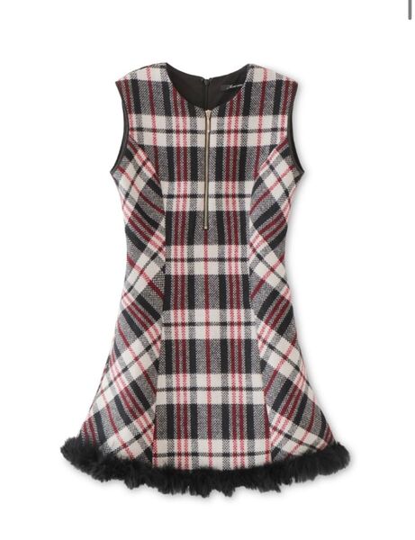 エムミーエメ Feather check flare one piece