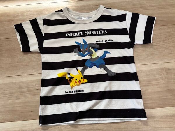 キッズ服 120センチ 半袖 ポケモン ピカチュー ボーダー Tシャツ