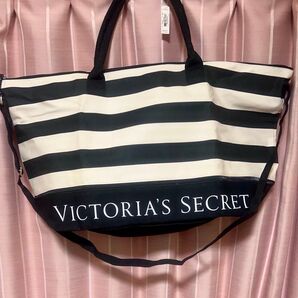 【新品未使用】本日限定値下げ!VICTORIA'S SECRET 特大 トートバッグ 2way ベビーピンク×ブラック 大容量